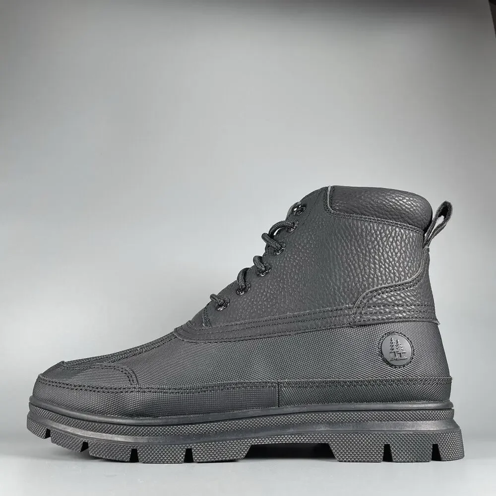 G.H. Bass Men’s Size 9 M Black Leather Waterproof Duck Boots Casual Shoe Lace Up